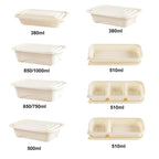 Disposable Food Delivery Lunch Box Containers with Lid, 380ML Square Box Short, 380ML Square Box, 500ML Square Box, 510ML, 510ML 2-Compartment, 510ML 3-Compartment, 650ML Square Box, 750ML Square Box, 850ML Square Box, 1000ML Square Box