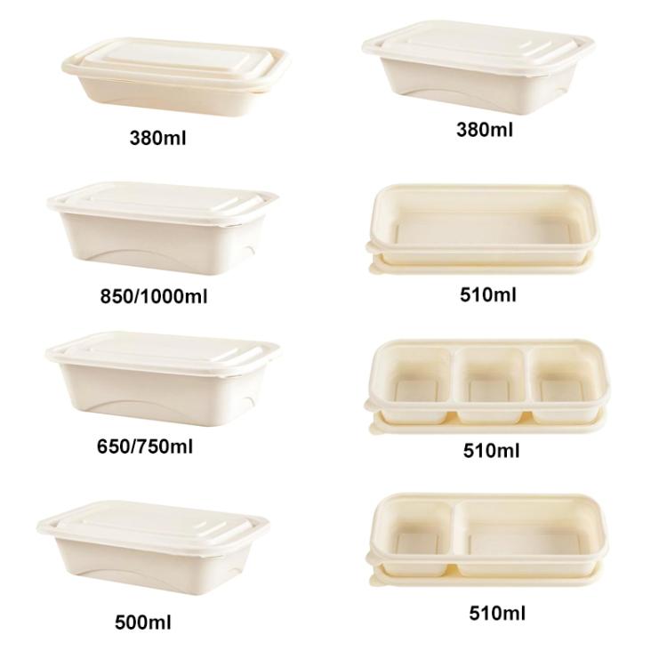 Disposable Food Delivery Lunch Box Containers with Lid, 380ML Square Box Short, 380ML Square Box, 500ML Square Box, 510ML, 510ML 2-Compartment, 510ML 3-Compartment, 650ML Square Box, 750ML Square Box, 850ML Square Box, 1000ML Square Box