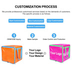 Top and Side Open Pizza Delivery Backpack Bag Insulated Food Delivery Box
