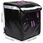 Top Open Pizza Delivery Backpack Bag Insulated Food Delivery Box, Size: 36x35x47cm