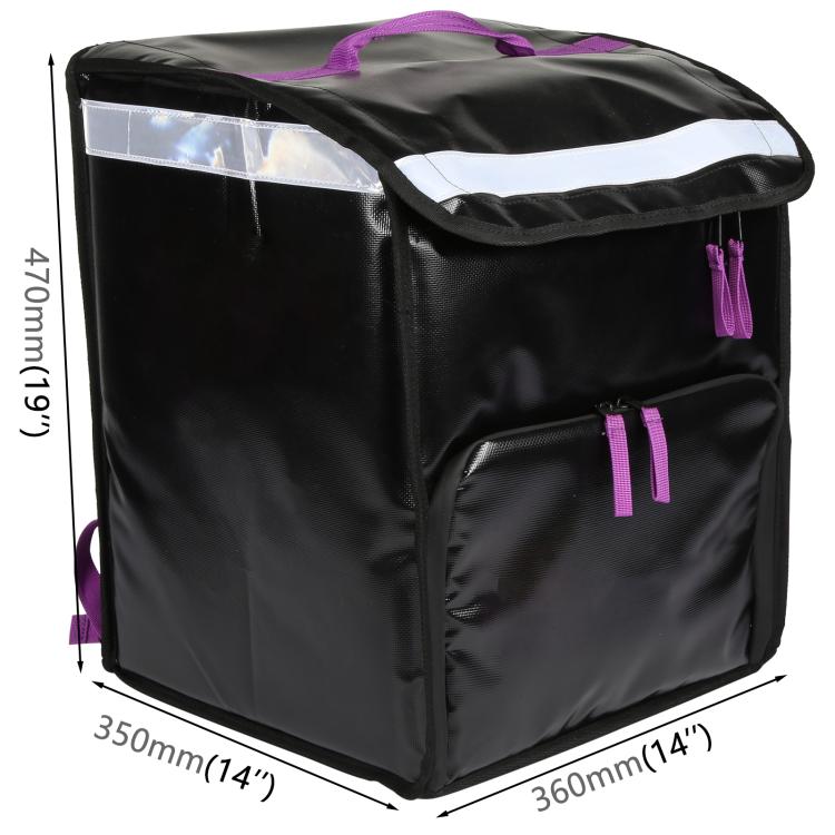 Top Open Pizza Delivery Backpack Bag Insulated Food Delivery Box, Size: 36x35x47cm