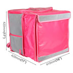 Top and Side Open Dual-Layer Pizza Delivery Backpack Bag Insulated Food Delivery Box, Size: 42x42x41cm