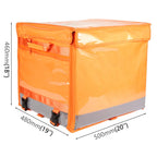 Top-opening Pizza Delivery Backpack Bag Insulated Food Delivery Box, Size: 50x48x46cm