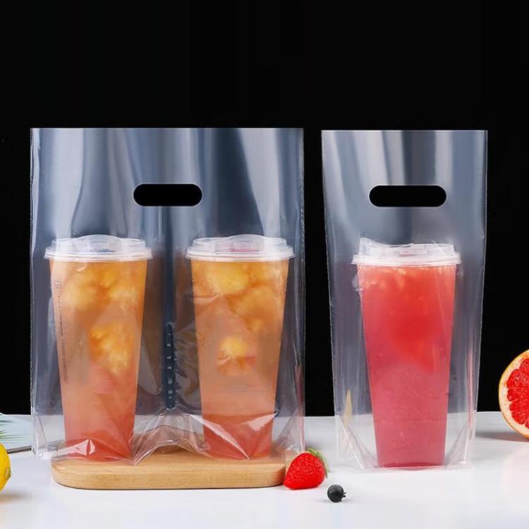 Milk Tea Coffee Disposable Takeout Bags, 100 bags in one package, 90mm Single Cup 700ml, 98mm Single Cup 700ml, 90mm Double Cup 700ml, 98mm Double Cup 700ml, 120mm Overlord Cup 1000ml