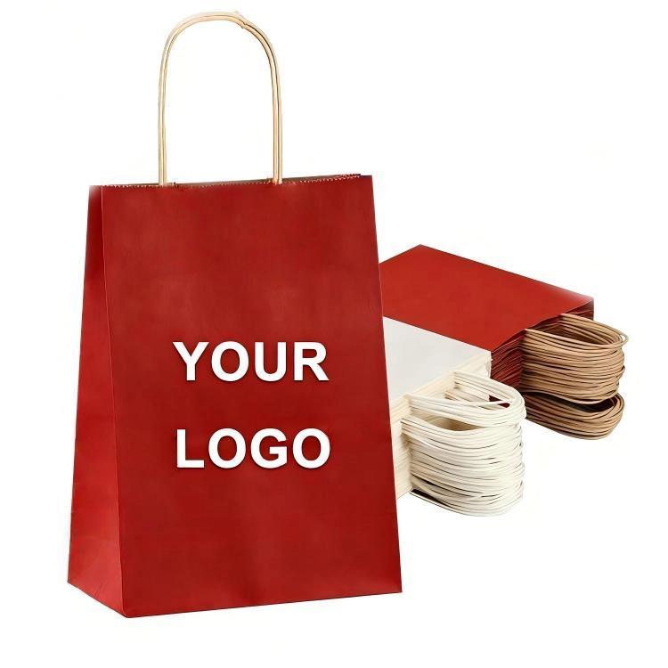 Kraft Paper Takeout Bags, Size: 13x7x14.5cm, 50bags In One Package