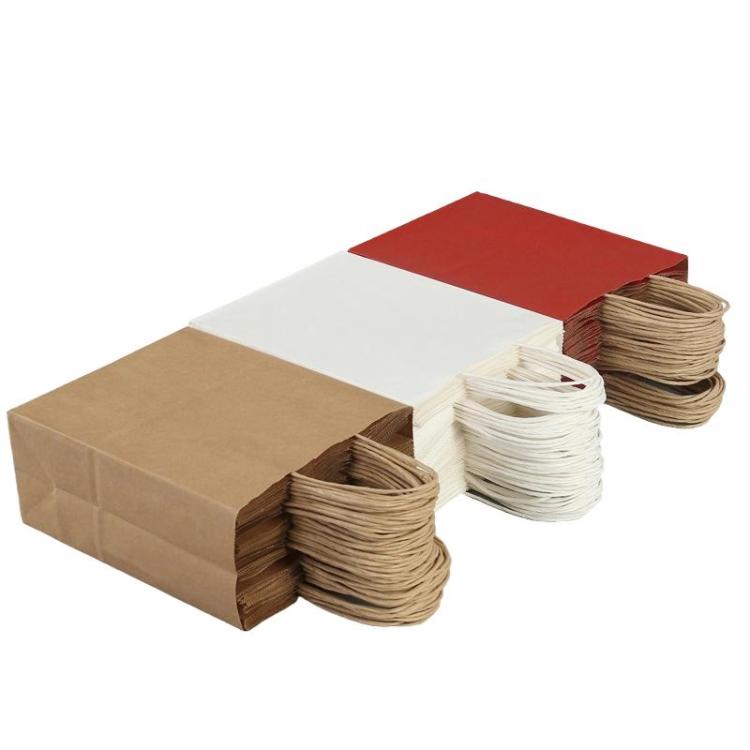 Kraft Paper Takeout Bags, Size: 13x7x14.5cm, 50bags In One Package