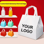 Aluminum Foil Thermal Takeaway Bag, 50 Bags In One Package, Size: 21x26x11cm, Small 21x26x11cm, Medium 24x24x15cm, Large 26x26x17cm, Extra Large 30x30x20cm