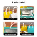 Aluminum Foil Thermal Takeaway Bag, 50 Bags In One Package, Size: 21x26x11cm, Small 21x26x11cm, Medium 24x24x15cm, Large 26x26x17cm, Extra Large 30x30x20cm